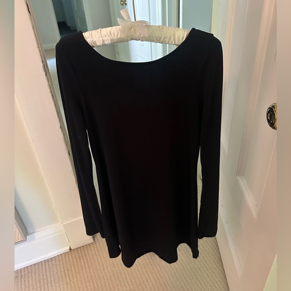 Free People Longsleeve black dress open back NEW - Picture 4 of 6